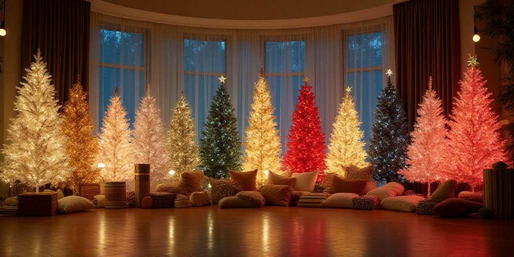 Christmas tree and decor in trending 2025 colors with elegant and modern design showcasing timeless holiday style.